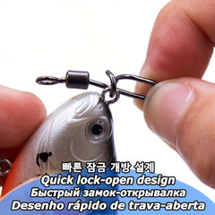 Stainless Steel Snap Fishing Swivels 100Pcs Coastlock Saltwater Hooks