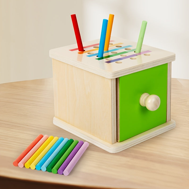Wooden Drawer Classification Box Shape Recognition Coin Toy