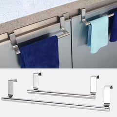 Stainless Steel Over the Door Towel Rack Storage for Bathroom