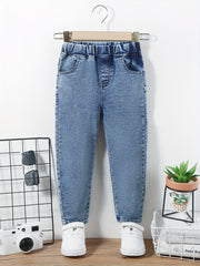 Boys Casual Denim Pants with Pocket for Spring and Autumn