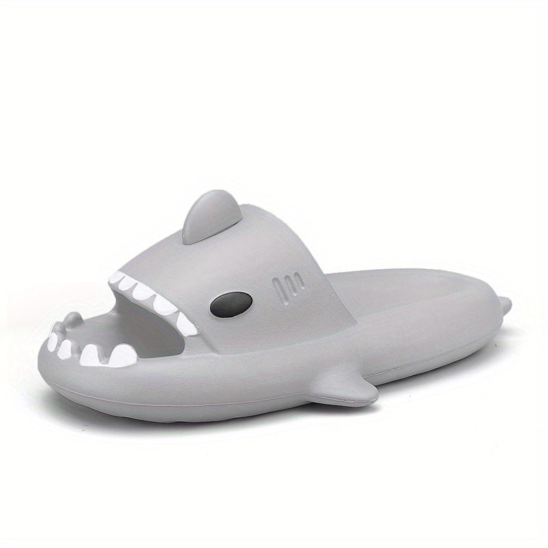Men's Shark Pillow Slides Non Slip Slippers for Indoor Outdoor Beach Shower