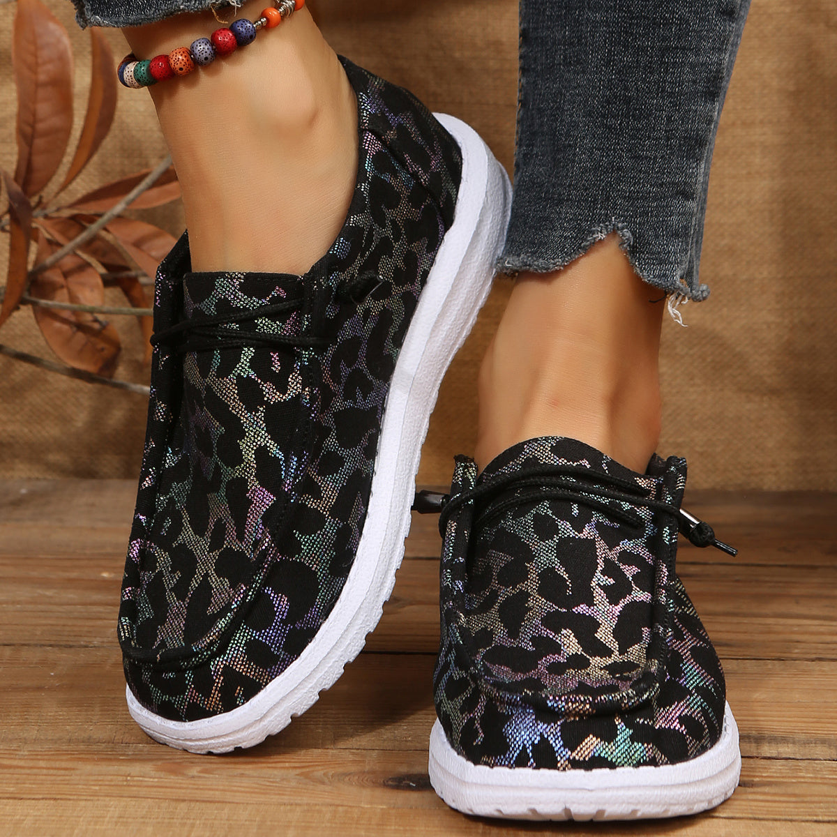 Women's Lightweight Canvas Shoes Comfy Cozy Round Toe Low Top Casual Shoes