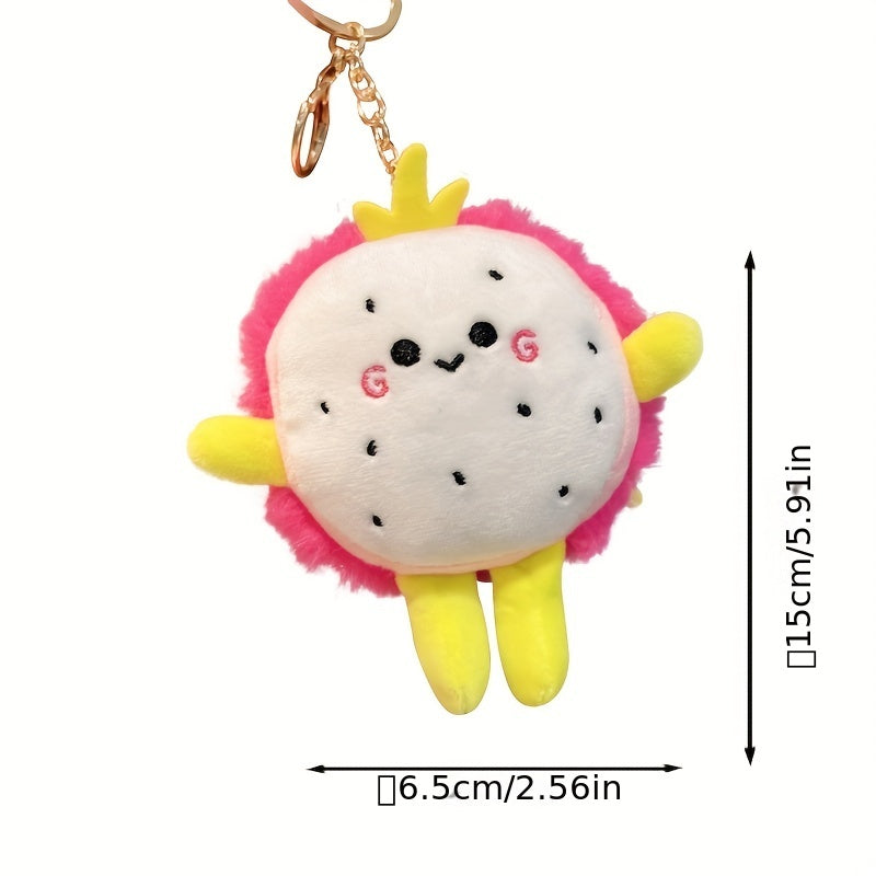 Fruit Couple Doll Pendant Plush Toy Key Chain for Bags