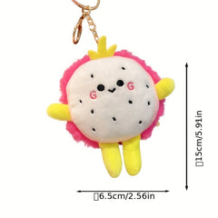 Fruit Couple Doll Pendant Plush Toy Key Chain for Bags