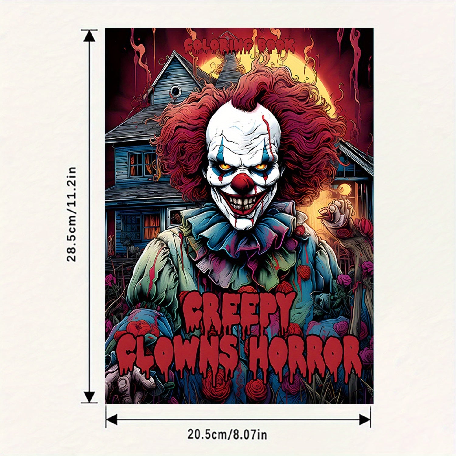 Terrifying Clowns Adult Coloring Book