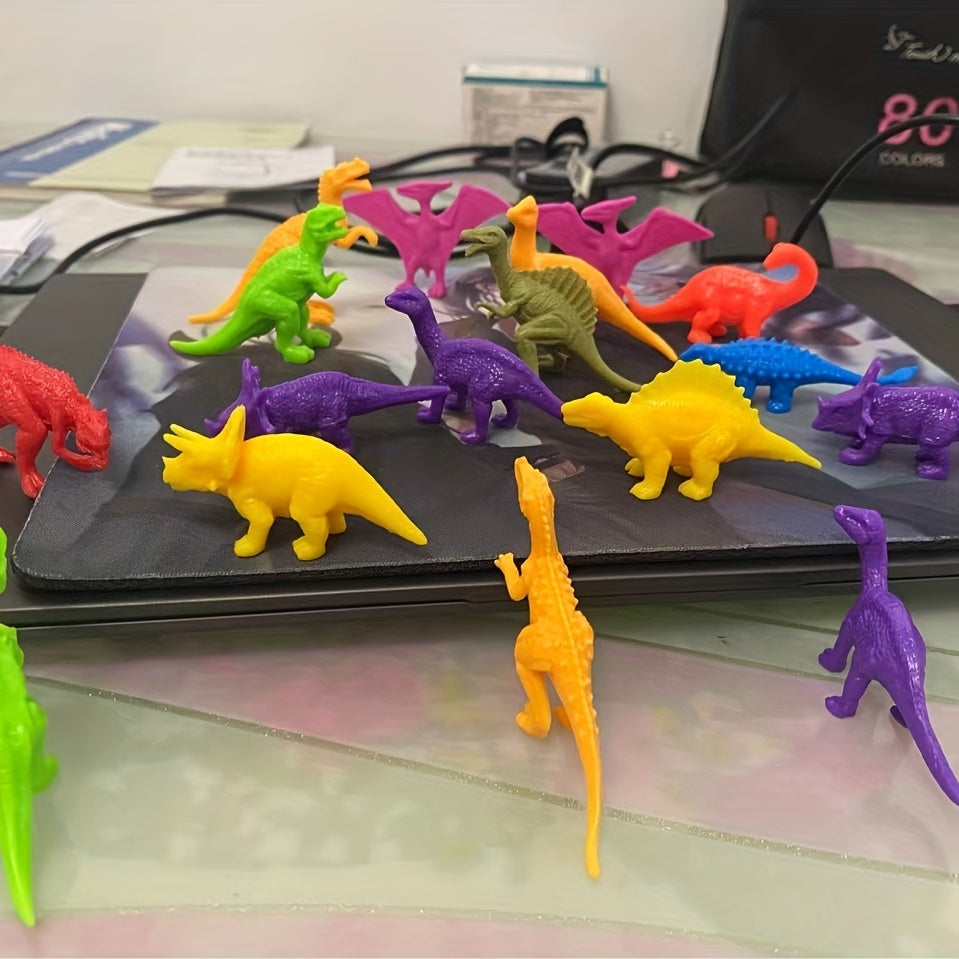 60pcs Soft Glue Dinosaur Toys Tyrannosaurus Rex Models Great Gift for Kids