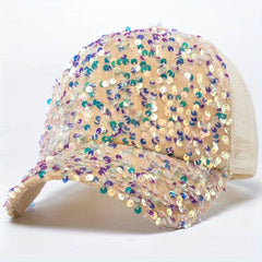 Sequin Baseball Cap Sun Hat for Kids