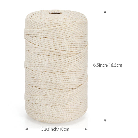 3mm X 220 Yards Cotton Macrame Rope for Crafts