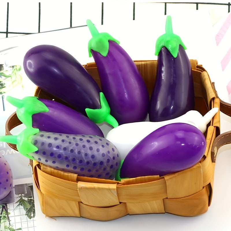 Stretchy Sand Filler Eggplant Squeeze Fidget Toy