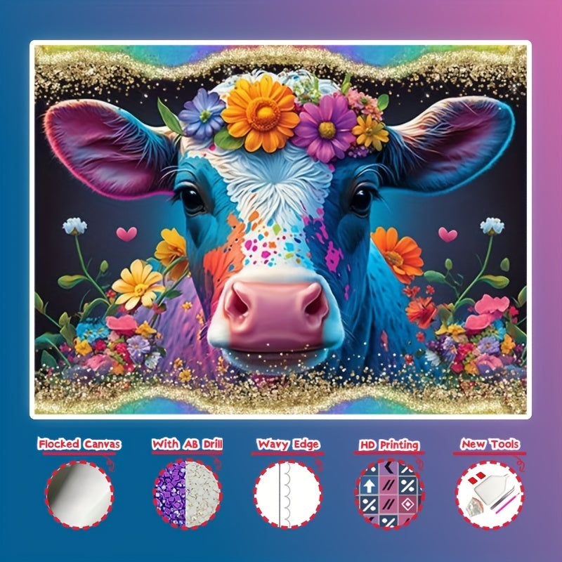 DIY Diamond Painting Kit 35x30 - Large Size Canvas 5D Flocked Canvas AB Core