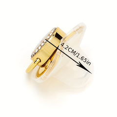 Initials Bling Pacifier Rhinestone Soother Dummy With Metal Clip