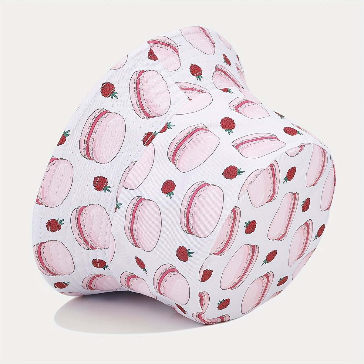 Hamburger Pattern Reversible Bucket Hat Outdoor Sunshade Basin Hat