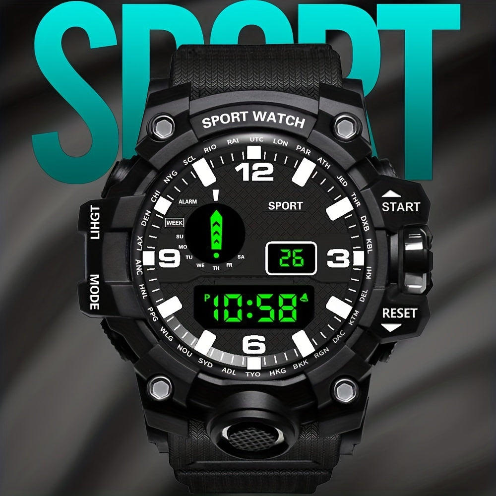 Large Dial Sports Electronic Watch for High School Boys