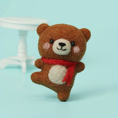 DIY Animal Bear Wool Felt Doll Kit for Beginners