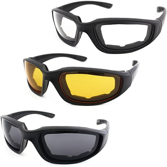 Motorcycle Riding Glasses Padded Goggles UV Protection Dustproof Windproof