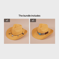 Cowboy Straw Hat Summer Sun Protection Jazz Large Brim Beach Hat
