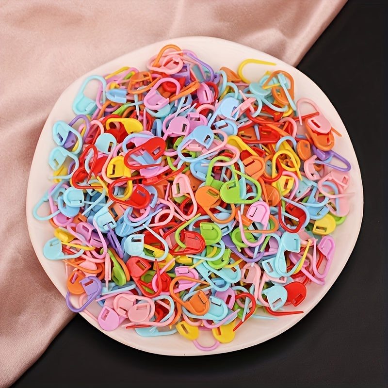 100 200pcs Mini Knitting Crochet Marker Safety Locking Stitch Markers Multicolor