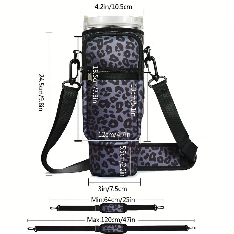 40Oz Ice Tumbler Cup Cover with Pocket and Adjustable Strap