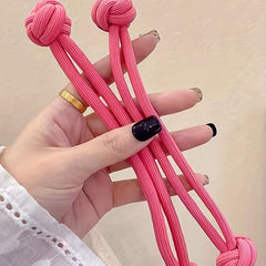 2pcs Knotted Hair Tie Elastic Hair Rope Ponytail Holder Hair Accessories