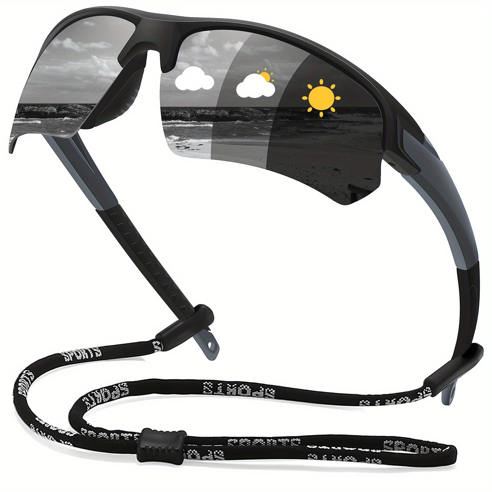 Men's Outdoor Polarized Sunglasses with Interchangeable Lenses