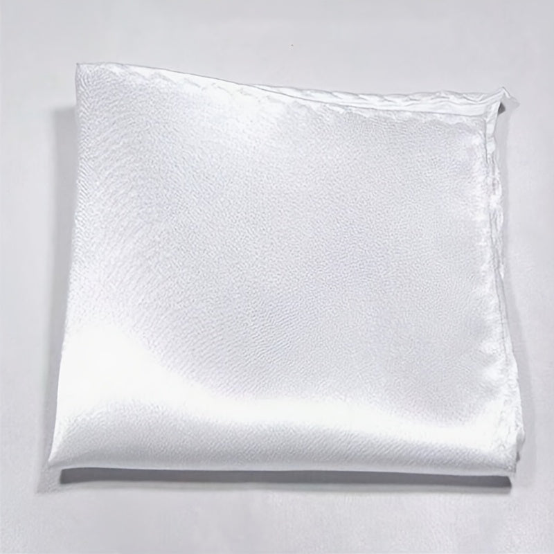 12pcs Men's Pocket Towel Small Handkerchief Solid Handkerchief for Wedding Dress