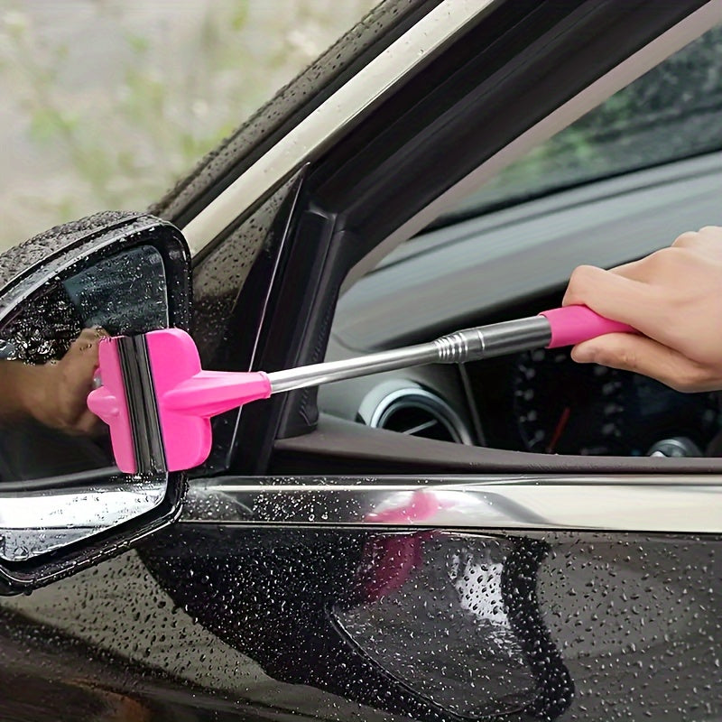 Retractable Portable Wiper for Car Rearview Mirrors and Windows