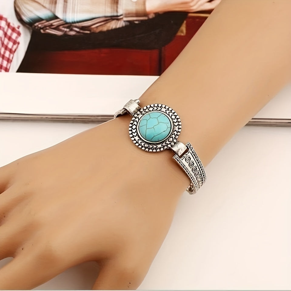 Vintage Style Turquoise Bangle Bracelet