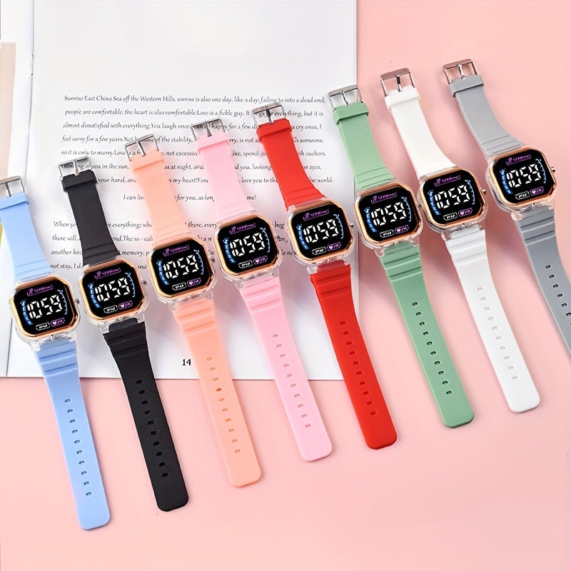 LED Display Children's Colorful Electronic Watch
