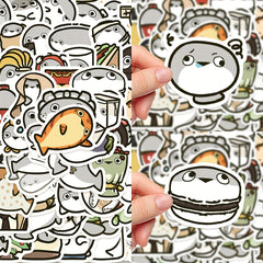 80pcs Funny Turtle Expression Graffiti Sticker for Laptop Helmet Water Cup