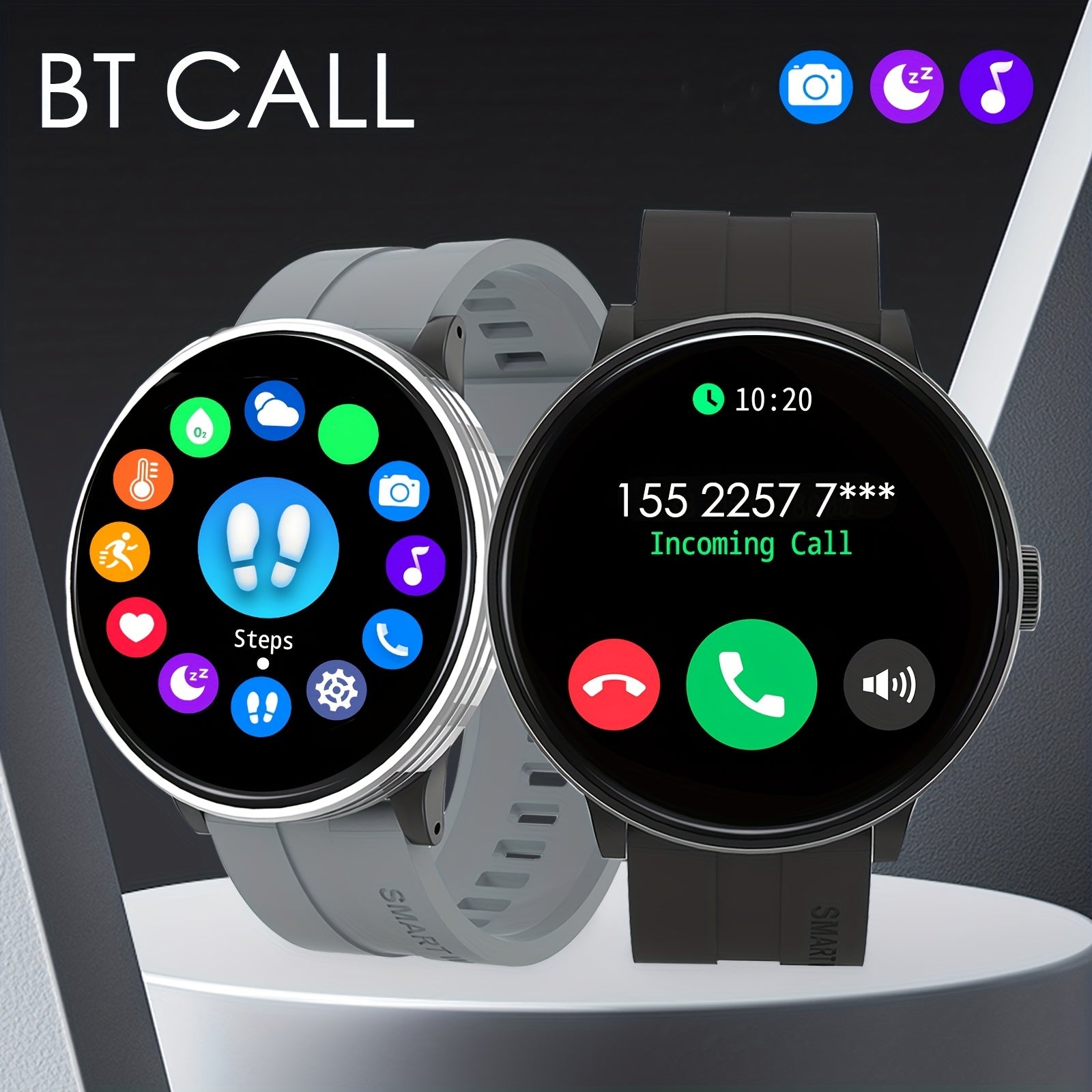 HD Sports Smart Watch with Music Playback and Phone Reminder