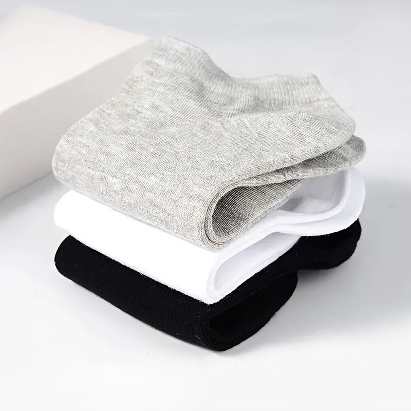10 Pairs Men's Women's Low Cut Socks Breathable Comfortable for Spring