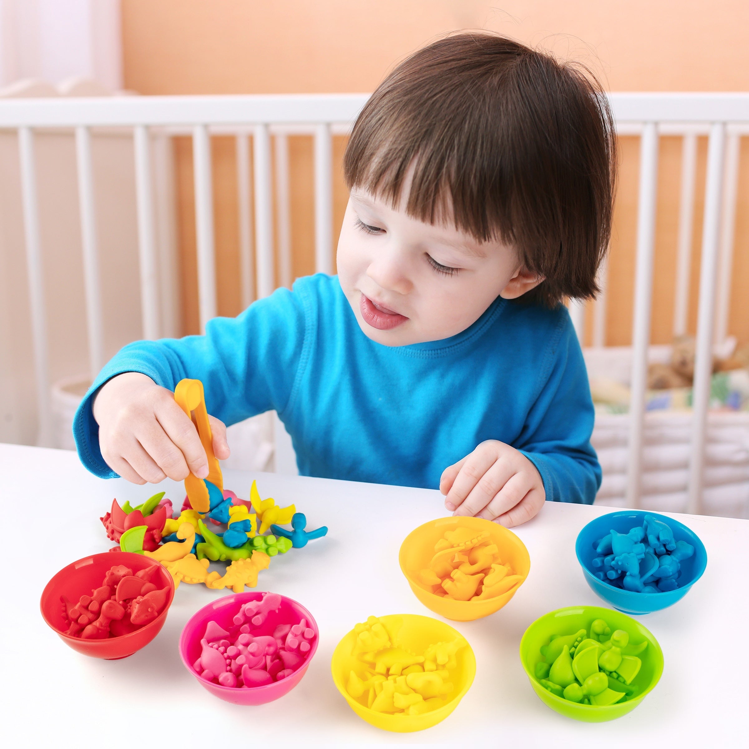 Coogam Counting Dinosaur Sorting Toy Set for Kids