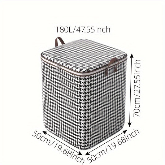 Quilts Storage Box with Lids & Handles - Storage Basket for Clothes Blankets