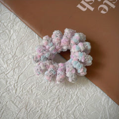 Bohemia Scrunchie Ponytail Holder Fuzzy Hair Tie Elastic Headwear