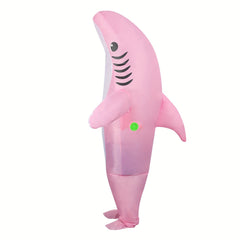 Adult Inflatable Shark Costume Pink One Size