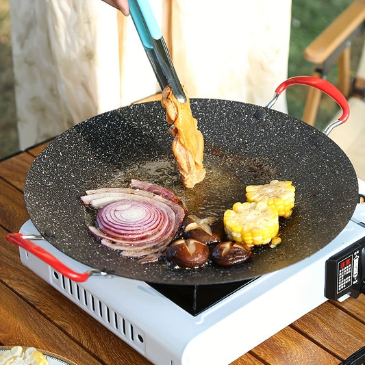 Non Stick BBQ Grill Pan Round Griddle Pan with Anti Scalding Handle
