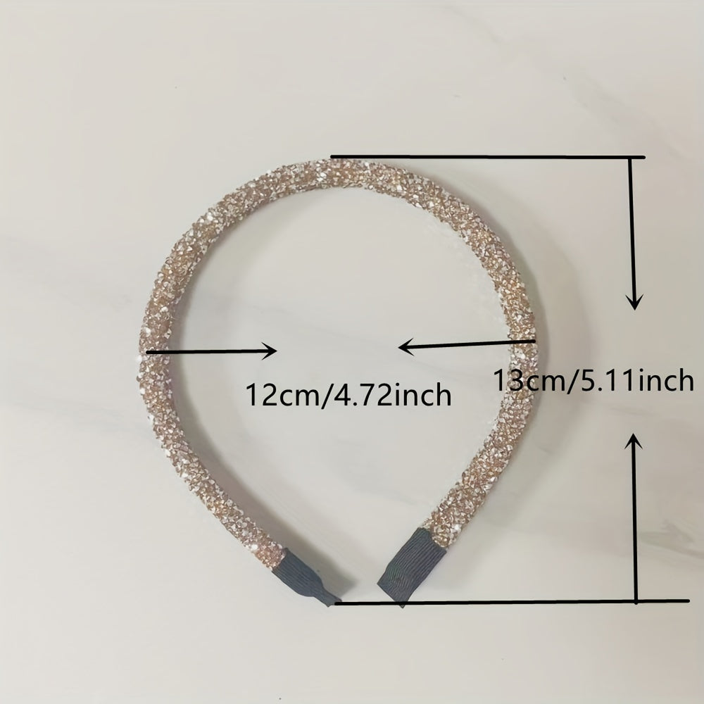 Rhinestone Double Layer Headband Sparkle Hair Band Headdress for Women Girls