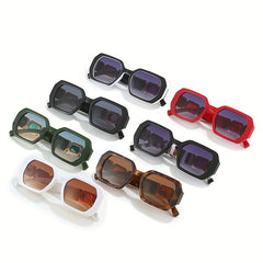 Rhinestone Gradient Polygon Sunglasses UV400