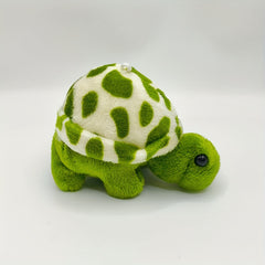 Soft Plush Turtle Toy with Block Shell & Posable Legs
