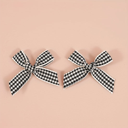 20Pcs Christmas Mini Plaid Ribbon Bow DIY Crafts Decorations