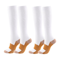 2 Pairs Pack Unisex Knee-length Compression Socks For Men