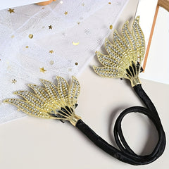 Glitter Wings Headband Elastic Bun Maker Girls Princess Style Hair