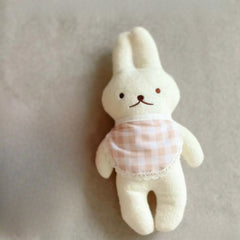 Cute Rabbit Doll with Checkered Bandage Soft Plush Animal