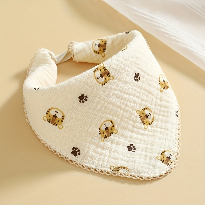 5pcs Baby Cloth Set: Cotton Saliva Towel, Bibs, Face Wipes, Hands Towel