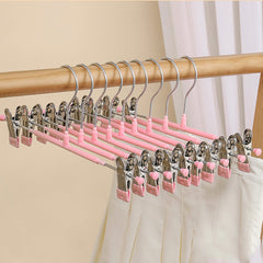 5pcs Pant Hanger Clip Plastic Stainless Steel Non-slip Underwear Drying Hanger