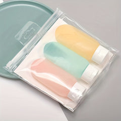 3pcs 60ml Empty Refillable Plastic Travel Bottles Set
