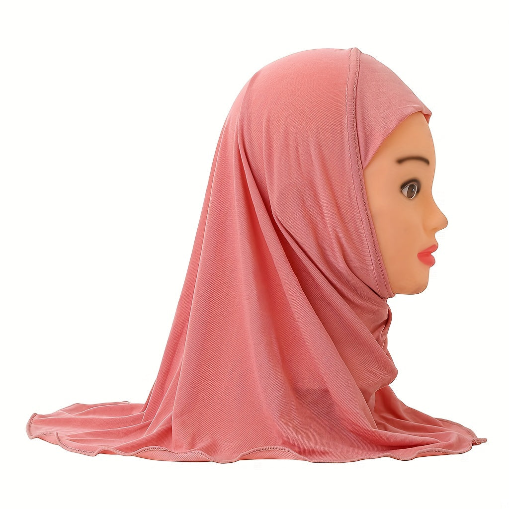 Girls Mesh Worship Hat Arabian Hijab For 2-8 Yrs