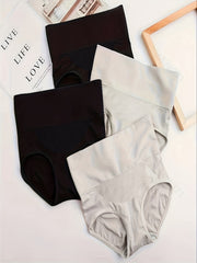 4pcs High Waist Tummy Control Panties Butt Lifting Briefs