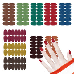 Glitter Nail Wraps Solid Shine Full Wrap Nail Decals Self Adhesive Stickers