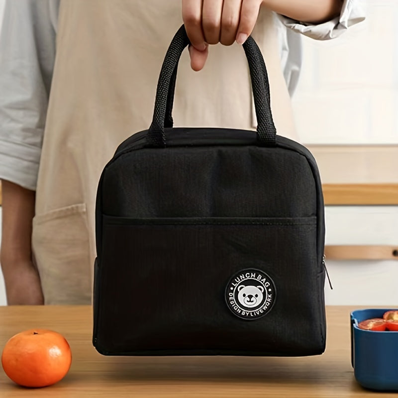 Bear Pattern Lunch Bag Portable Thermal Bag Reusable Bento Bag